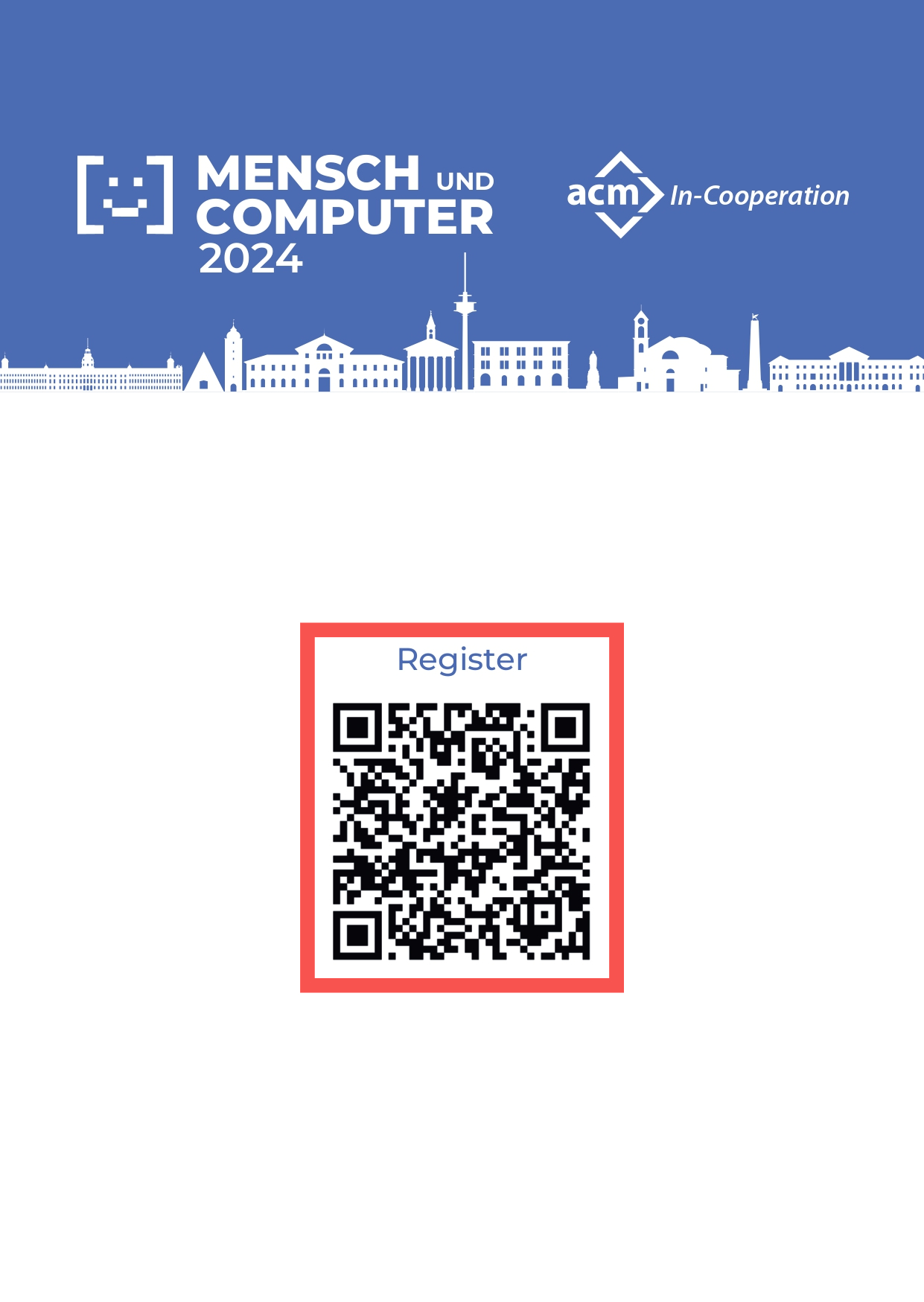 Backside of badge with QR Code to participate and login.